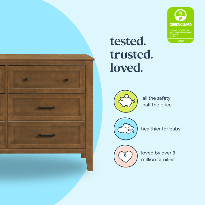 M24726L,DaVinci,Beau 6-Drawer Dresser in Walnut