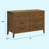 M24726L,DaVinci,Beau 6-Drawer Dresser in Walnut