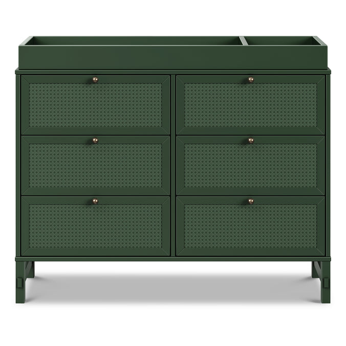M24926FRGR,DaVinci,Margot 6-Drawer Dresser in Forest Green