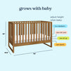 M25001CT,DaVinci,Hunter 3-in-1 Convertible Crib in Chestnut
