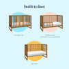 M25001CT,DaVinci,Hunter 3-in-1 Convertible Crib in Chestnut