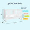 M25001W,DaVinci,Hunter 3-in-1 Convertible Crib in White