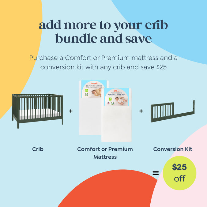 M25101FRGR,DaVinci,Birdie 3-in-1 Convertible Crib in Forest Green