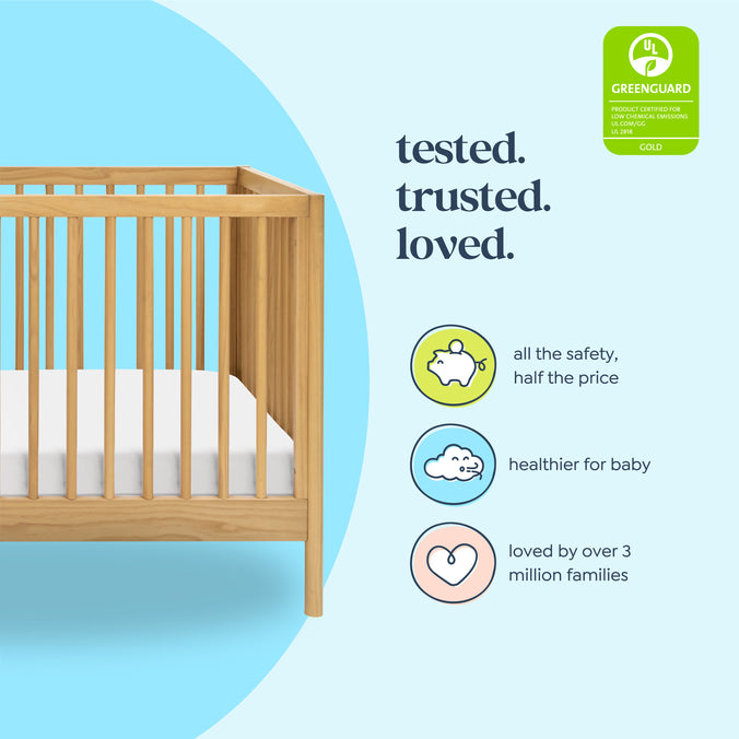 M25101HY,DaVinci,Birdie 3-in-1 Convertible Crib in Honey