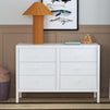 M25126W,DaVinci,Birdie 6-Drawer Dresser in White