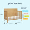 M25141HY,DaVinci,Birdie 4-in-1 Convertible Crib in Honey