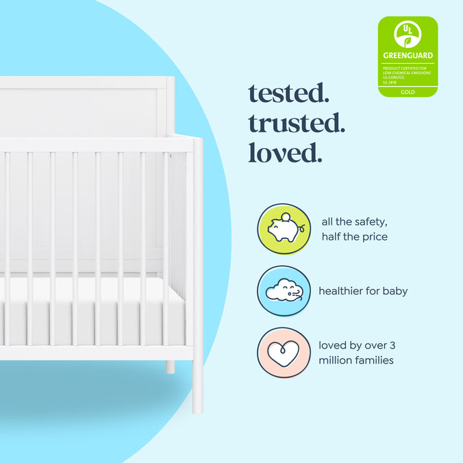 M25141W,DaVinci,Birdie 4-in-1 Convertible Crib in White