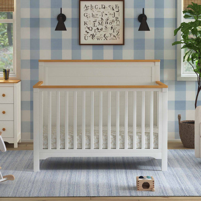M27201RWHY,DaVinci,Shea 4-in-1 Convertible Crib in Warm White and Honey