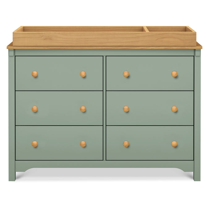 M27226LSHY,DaVinci,Shea 6-Drawer Dresser in Light Sage and Honey