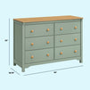 M27226LSHY,DaVinci,Shea 6-Drawer Dresser in Light Sage and Honey