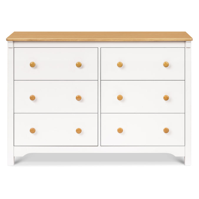 M27226RWHY,DaVinci,Shea 6-Drawer Dresser in Warm White and Honey