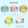 M27242LSHY,DaVinci,Shea 5-in-1 Convertible Crib to Junior Bed in Light Sage and Honey