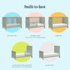 M27242LSHY,DaVinci,Shea 5-in-1 Convertible Crib to Junior Bed in Light Sage and Honey