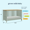 M27242LSHY,DaVinci,Shea 5-in-1 Convertible Crib to Junior Bed in Light Sage and Honey