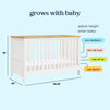 M27242RWHY,DaVinci,Shea 5-in-1 Convertible Crib to Junior Bed in Warm White and Honey