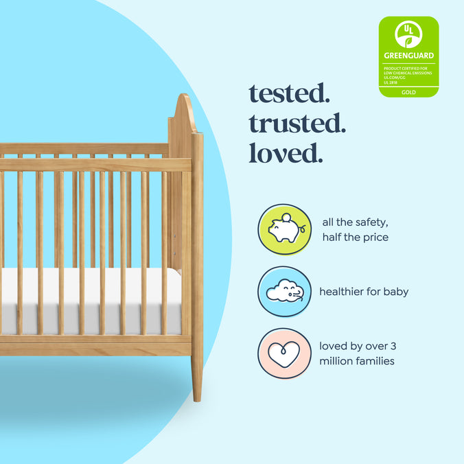 M27342HY,DaVinci,Frem 3-in-1 Convertible Crib in Honey