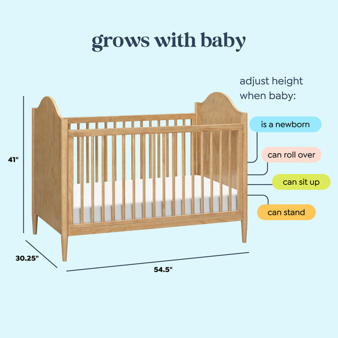 M27342HY,DaVinci,Frem 3-in-1 Convertible Crib in Honey