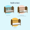 M27342L,DaVinci,Frem 3-in-1 Convertible Crib in Walnut