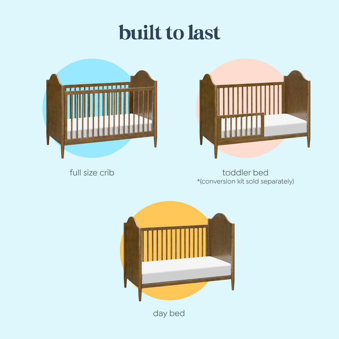 M27342L,DaVinci,Frem 3-in-1 Convertible Crib in Walnut