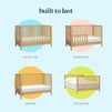 M27801HY,DaVinci,Sammy Scallop 4-in-1 Convertible Crib in Honey