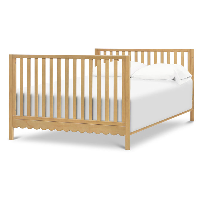 M27801HY,DaVinci,Sammy Scallop 4-in-1 Convertible Crib in Honey