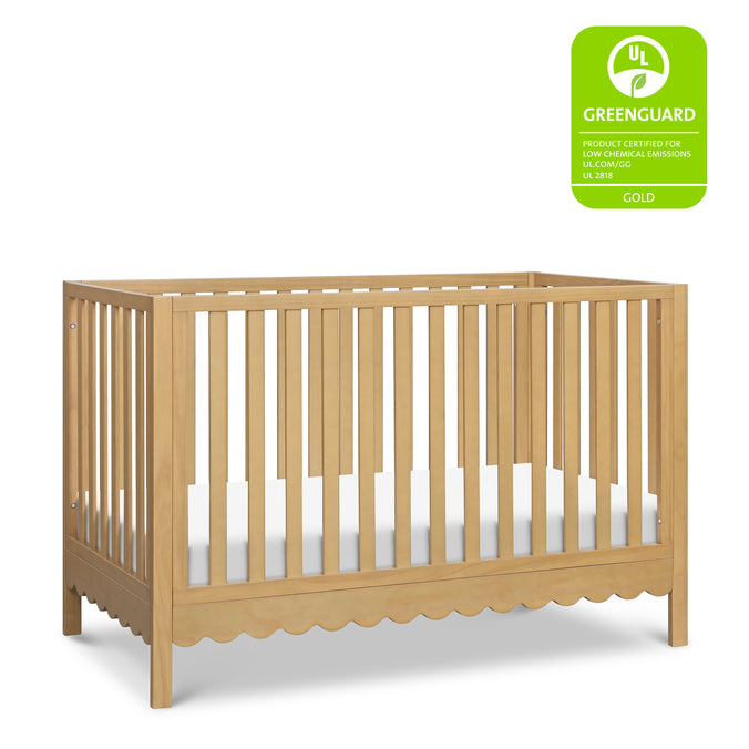 M27801HY,DaVinci,Sammy Scallop 4-in-1 Convertible Crib in Honey