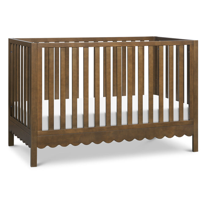 M27801L,DaVinci,Sammy Scallop 4-in-1 Convertible Crib in Walnut