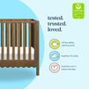 M27801L,DaVinci,Sammy Scallop 4-in-1 Convertible Crib in Walnut
