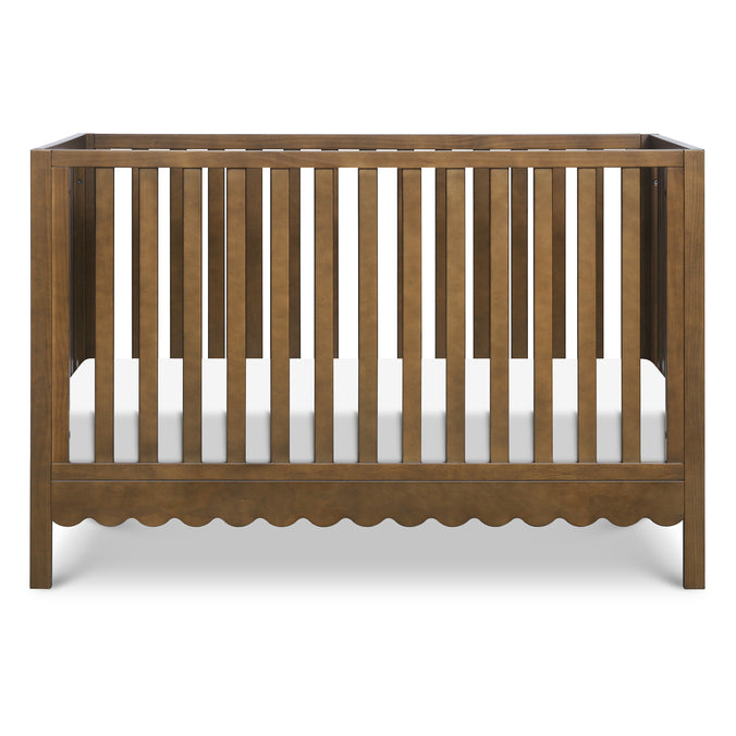 M27801L,DaVinci,Sammy Scallop 4-in-1 Convertible Crib in Walnut
