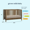 M27801L,DaVinci,Sammy Scallop 4-in-1 Convertible Crib in Walnut
