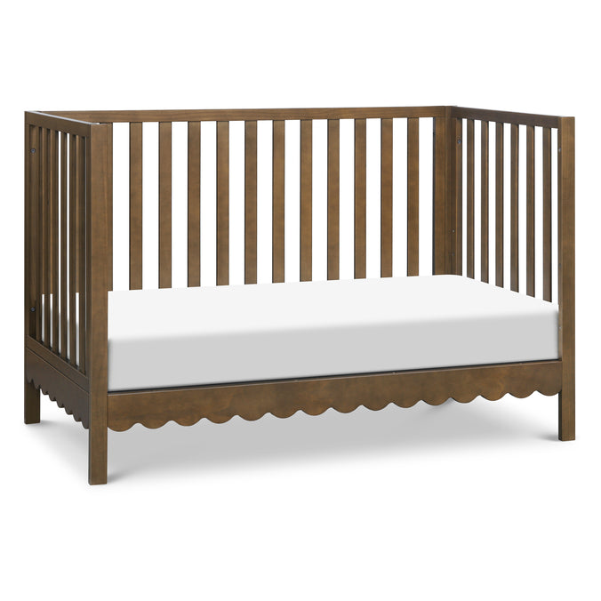 M27801L,DaVinci,Sammy Scallop 4-in-1 Convertible Crib in Walnut