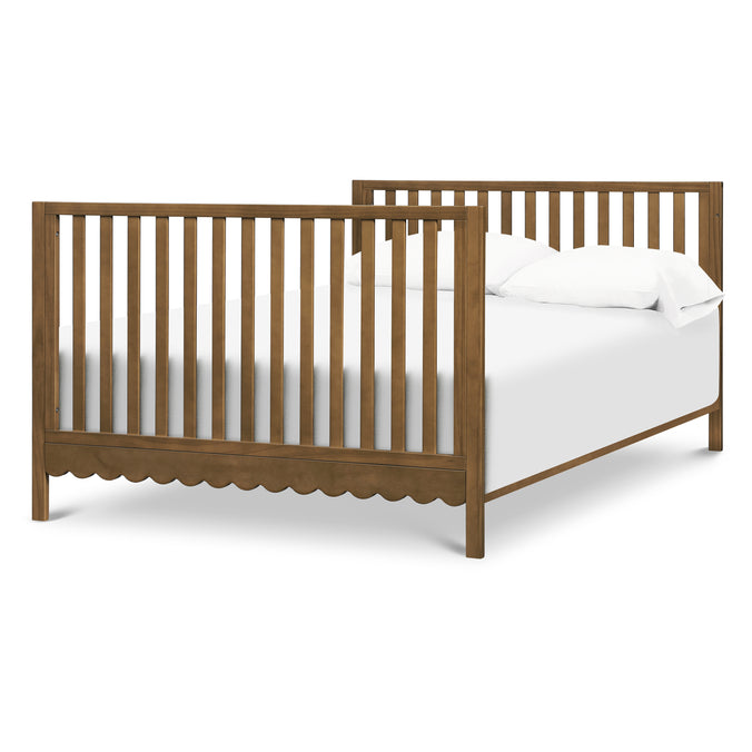 M27801L,DaVinci,Sammy Scallop 4-in-1 Convertible Crib in Walnut