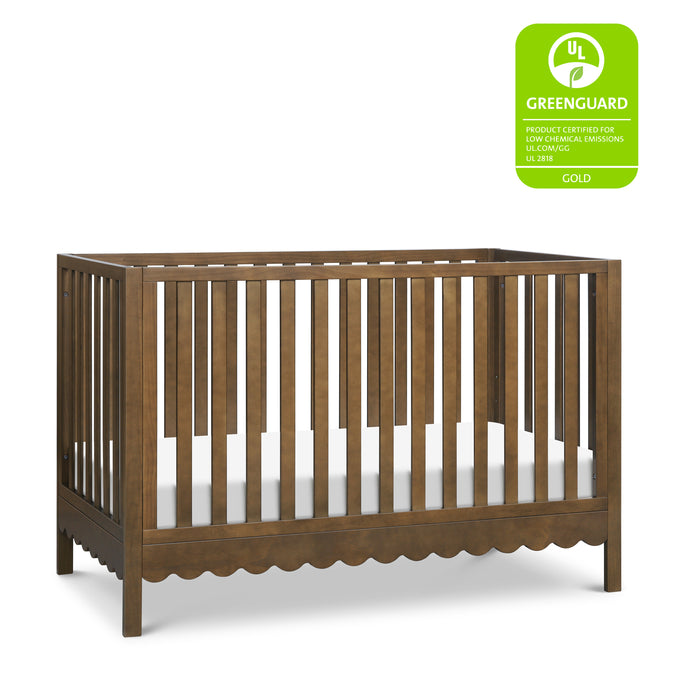 M27801L,DaVinci,Sammy Scallop 4-in-1 Convertible Crib in Walnut