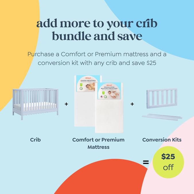 M27801PB,DaVinci,Sammy Scallop 4-in-1 Convertible Crib in Powder Blue