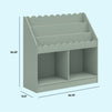 M27811LS,DaVinci,Sammy Scallop Bookcase in Light Sage