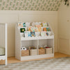 M27811W,DaVinci,Sammy Scallop Bookcase in White