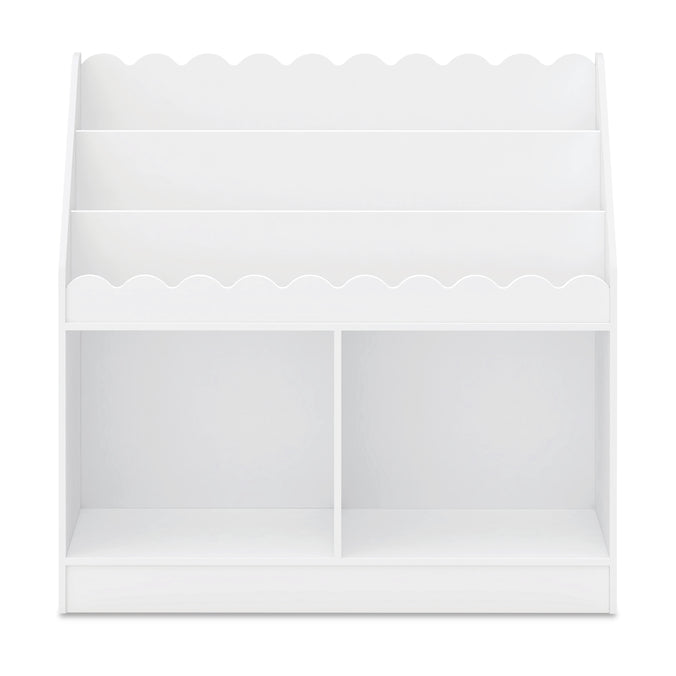 M27811W,DaVinci,Sammy Scallop Bookcase in White