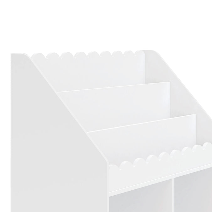 M27811W,DaVinci,Sammy Scallop Bookcase in White