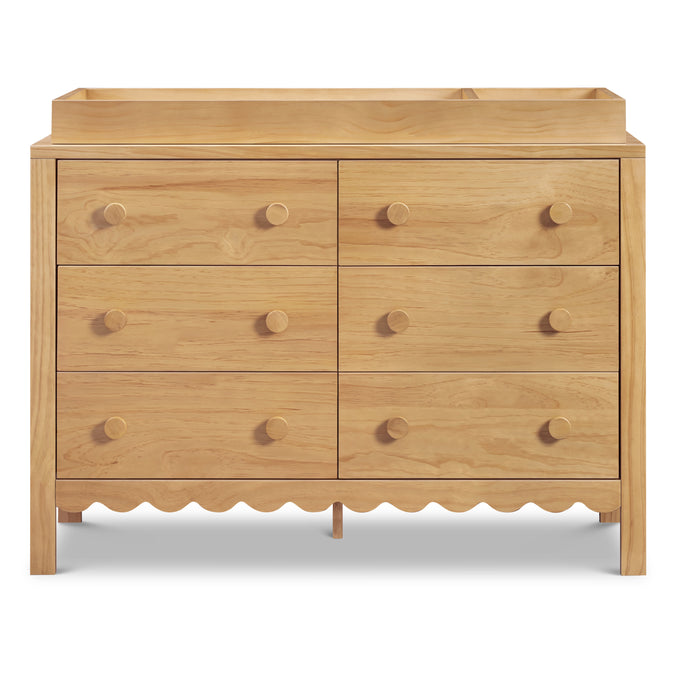 M27826HY,DaVinci,Sammy Scallop 6-Drawer Dresser in Honey