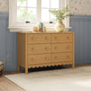 M27826HY,DaVinci,Sammy Scallop 6-Drawer Dresser in Honey