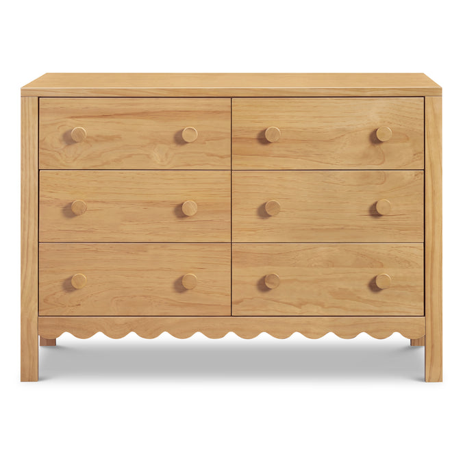 M27826HY,DaVinci,Sammy Scallop 6-Drawer Dresser in Honey