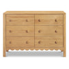 M27826HY,DaVinci,Sammy Scallop 6-Drawer Dresser in Honey