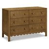 M27826L,DaVinci,Sammy Scallop 6-Drawer Dresser in Walnut
