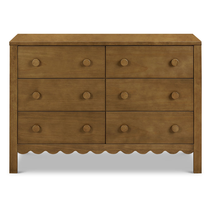 M27826L,DaVinci,Sammy Scallop 6-Drawer Dresser in Walnut