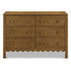 M27826L,DaVinci,Sammy Scallop 6-Drawer Dresser in Walnut
