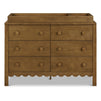 M27826L,DaVinci,Sammy Scallop 6-Drawer Dresser in Walnut