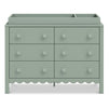 M27826LS,DaVinci,Sammy Scallop 6-Drawer Dresser in Light Sage