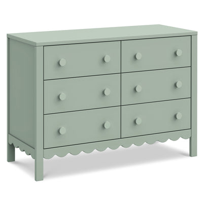 M27826LS,DaVinci,Sammy Scallop 6-Drawer Dresser in Light Sage