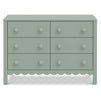 M27826LS,DaVinci,Sammy Scallop 6-Drawer Dresser in Light Sage