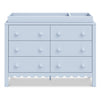M27826PB,DaVinci,Sammy Scallop 6-Drawer Dresser in Powder Blue